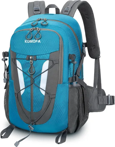 Mochila de senderismo de 30 L, ligera, mochila de viaje pequeña para hombres y mujeres, para acampar al aire libre, mochilero, color azul