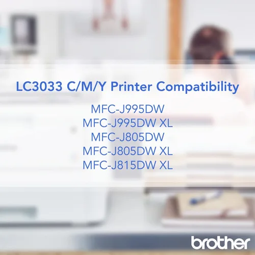 Miniatura 7 de Brother Genuine LC30333PKS, paquete de 3 cartuchos de tinta de tanque INKvestment de color de súper alto rendimiento; incluye 1 cartucho de cada uno