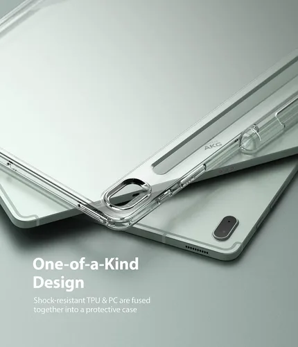 Miniatura 4 de Ringke Fusion - Funda diseñada para Galaxy Tab S7 FE de 12.4 pulgadas (2021), parte trasera dura transparente a prueba de golpes, con soporte