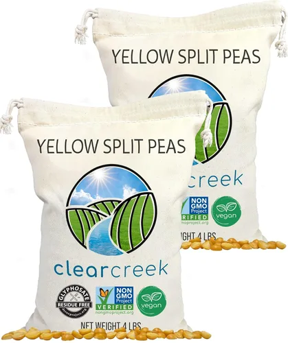 Miniatura 7 de CLEAR CREEK Guisantes amarillos partidos certificados sin residuos de glifosato 1 libra Sin OMG Kosher Vegano