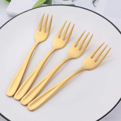 Miniatura 3 de Baikai - Juego de 12 tenedores para aperitivos, de acero inoxidable 18/10, con acabado de acero inoxidable, para cóctel, mini ensalada y fruta, 5.5