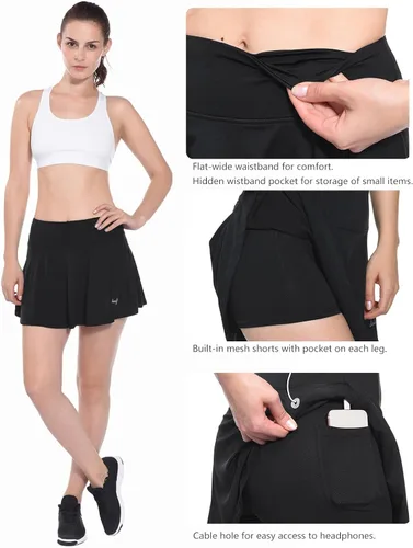 Miniatura 5 de BALEAF Women's Athletic Golf Skirt Tennis Skort Pleated with Pockets