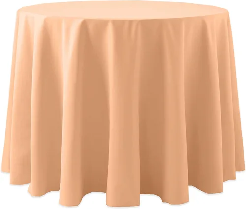 Miniatura 32 de Ultimate Textile Cotton-Feel - Mantel redondo de 90 pulgadas para comedor, color berenjena, color morado