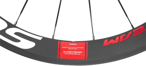 Miniatura 7 de Superteam Ruedas de Bicicleta de Carretera de Fibra de Carbono 700C, Juego de Ruedas Clincher de 50mm, Mate de 23 de Ancho Calcomanía blanca.