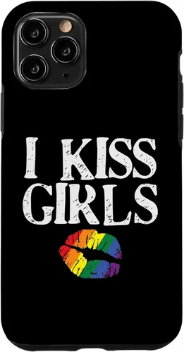 Miniatura 28 de iPhone 11 I Kiss Girls Rainbow Lips Gay Lesbian Pride Flag LGBT estuche de regalo