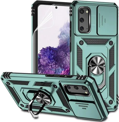Miniatura 15 de Funda para Samsung Galaxy S20 con cubierta para lente de cámara, protector de pantalla HD, doble capa de grado militar, probada contra caídas