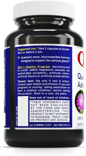 Miniatura 3 de Soporte suprarrenal cuántico - Soporte suprarrenal y energético de estado cuántico - Cuenta con Rhodiola, Cordyceps, raíz de Eleuthero y más - 60