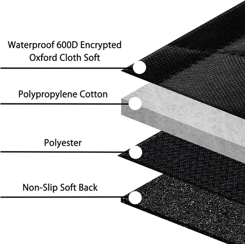 Miniatura 7 de Femuar Funda de asiento de coche para perro, impermeable, antideslizante, para asiento trasero con bolsillos de almacenamiento, ventana visual