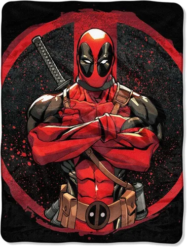 Northwest Deadpool Manta de Micro Raschel, 46 x 60 pulgadas, Tipo Duro