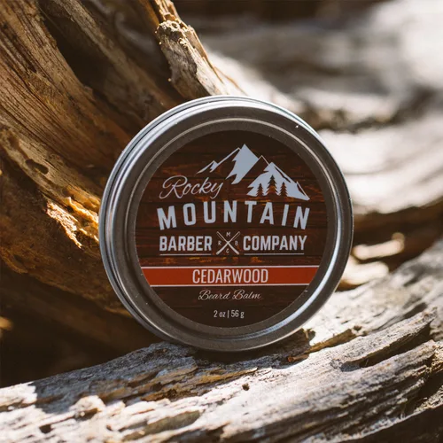 Miniatura 5 de Bálsamo para la barba Rocky Mountain Barber, 100% natural, mezcla de cera de alta calidad con esencia de cedro, cera de abejas rica en nutrientes