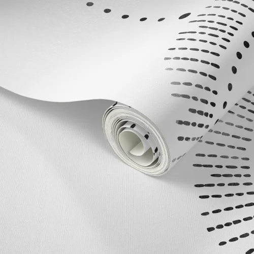 Miniatura 2 de Peel & Stick Wallpaper Swatch - Boho Geometric Watercolor Circles Abstract Neutral Custom Removable Wallpaper by Spoonflower