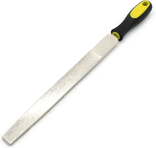 TMAX Lima plana con revestimiento de diamante de 10 pulgadas (9.8 in) de largo, grano 80 grueso, mango plano recubierto de diamante, herramientas de