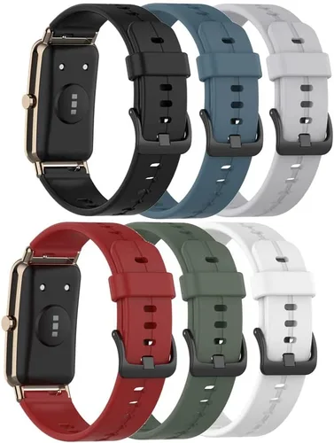 Miniatura 15 de Senter Bandas de silicona suave de 0.630 in para Huawei Watch Fit Mini Smart Watch