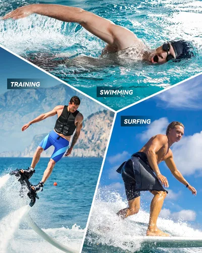 Miniatura 6 de Runhit Swim Jammers for Men, UPF 50+ Men's Athletic Swimwear Jammers, Endurance Swimsuit for Training Racing