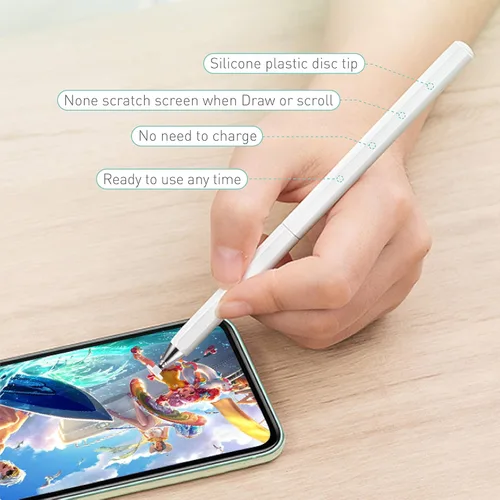 Miniatura 7 de Lápiz capacitivo para pantallas táctiles, lápiz capacitivo universal de alta sensibilidad y precisión con punta de disco para pantalla táctil