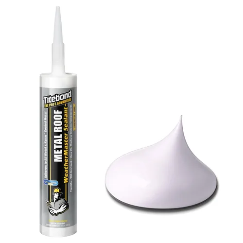Miniatura 11 de Titebond WeatherMaster 61051 Sellador de techo de metal, blanco, 9.5 onzas