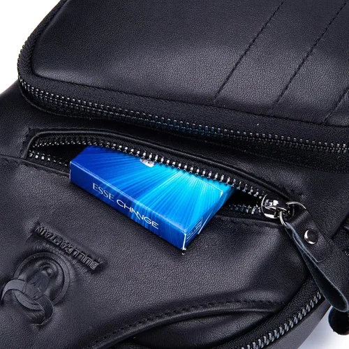 Miniatura 57 de LUKZIJAES Bolso bandolera de cuero genuino para hombre
