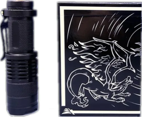 Miniatura 3 de Dragon Roar - Juego de cartas de póquer con fluorescencia, baraja de cartas novedosas para mazos de cartas, juegos de fiesta (1 unidad, blanco)