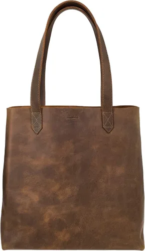 Heather's, Bolso tote clásico, bolso de hombro, bolso espacioso, bolso de estilo vintage, viajes y compras, cuero de grano completo, hecho a mano,
