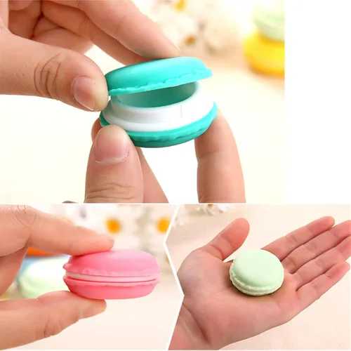 Miniatura 7 de HAN SHENG Organizador de joyas para aretes, anillos, collares, paquete de 30 lindos macarrones de 1.6 pulgadas, mini estuches de viaje, contenedores