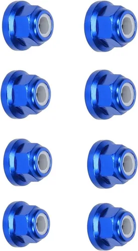 Miniatura 6 de 8pc M4 Brida Nylon Bloqueo para Arrma 3S Mega Bigrock Typhon Grantie Senton Vorteks Tuercas Rueda Actualización Piezas Azul