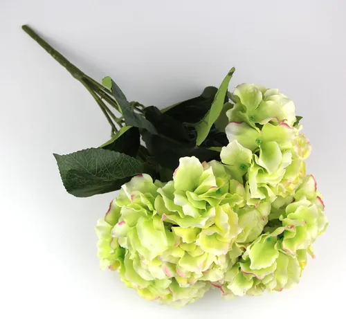 Miniatura 4 de Hortensia artificial Flor de seda 5 cabezas grandes ramo decoración del hogar