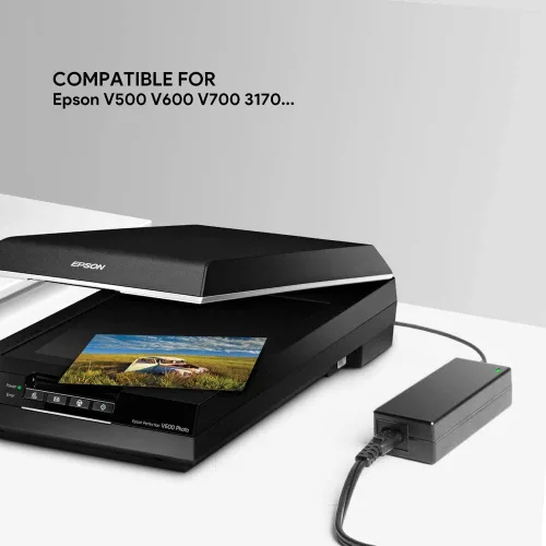 Miniatura 2 de KFD Adaptador de CA para Epson FastFoto FF-680W FF-640 Epson Perfection Scanner V500 V600 V700 V750 V800 V850 3490 3590 4180 4490 Workforce ES-580W