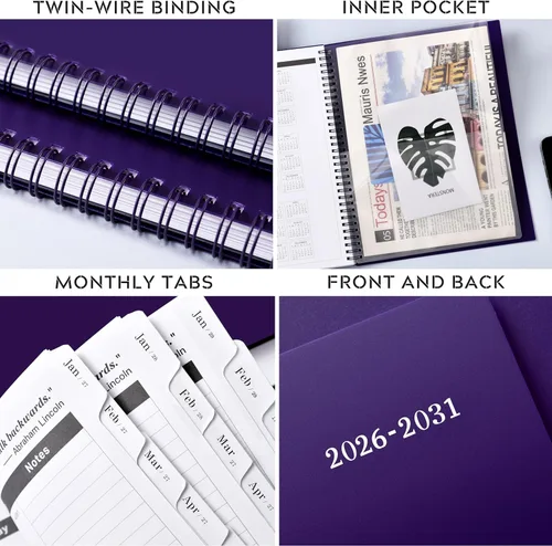 Miniatura 6 de Agenda mensual 2026-2030 - Agenda mensual de 5 años de enero de 2026 a diciembre de 2030, planificadores de 60 meses, 9 x 11 pulgadas, calendario