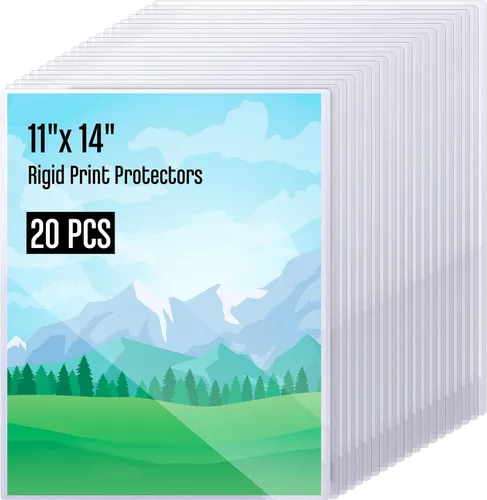 Miniatura 8 de Henoyso 10 protectores rígidos de PVC de 11 x 14 pulgadas, fundas de plástico duro resistentes para pósteres, impresiones, revistas, fotos y papel