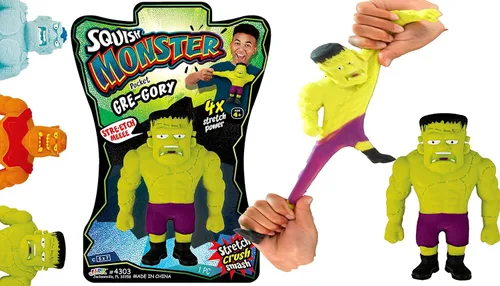 JA-RU Juguete elástico de monstruo de 3.5 pulgadas de alto (1 monstruo surtido), figuras de acción de Halloween, juguete calmante para el estrés