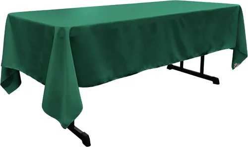 Miniatura 152 de LA Linen Mantel rectangular lavable de popelín de poliéster, resistente a las manchas y a las arrugas, cubierta de mesa 60x84, mantel de tela