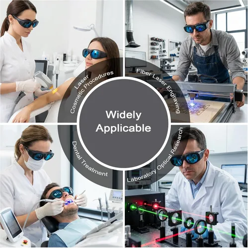 Miniatura 6 de MCWlaser Gafas de seguridad láser 600-1100nm OD6+, láser de picosegundo/luz fría/láser Yag/módulo láser infrarrojo protección ocular gafas láser