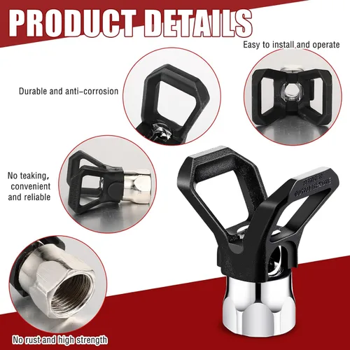 Miniatura 6 de Kit de manguera de pistola pulverizadora sin aire, 5 unidades, pistola de pintura sin aire, alta presión, 3600 psi, 517, junta giratoria con puntas
