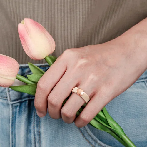 Miniatura 51 de Egnaro - Anillo de boda de silicona para mujer, diseño ergonómico y transpirable, ancho de 0.15 pulgadas, bandas de silicona flexibles con placa