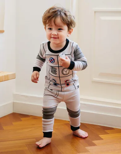 Miniatura 4 de VAENAIT BABY Toddler Kids Boys Girls 100% Cotton Jaws Truck Dino Snug fit Sleepwear Pajama Pjs Set