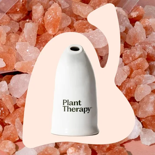 Miniatura 3 de Inhalador rellenable de sal del Himalaya rosa con sal de cristal rosa del Himalaya.