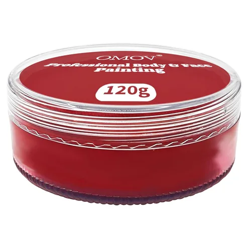 Pintura facial roja de 4.23 oz (120 g) no tóxica, kit de pintura facial activada por agua para niños y adultos, paleta de pintura facial de gran
