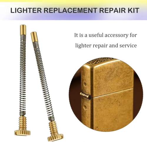 Miniatura 5 de Kit de reparación de repuesto para encendedores, 0.098 x 1.929 in/0.1 x 1.93 pulgadas, resorte de tornillo y placa base para accesorios