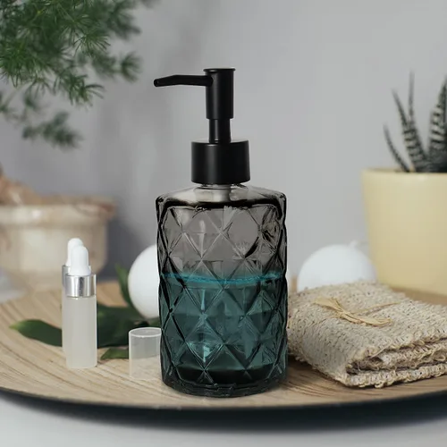 Miniatura 5 de Dispensador de jabón de vidrio con bomba de plástico, dispensador de jabón líquido de 330ml/11oz para baño y cocina, dispensador manual para líquido