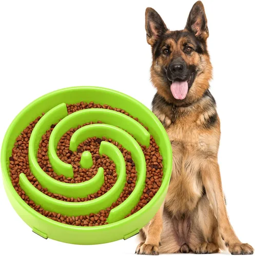 JASGOOD Tazón de alimentación lenta para perros de tamaño grande y mediano, tazón antitragadera para mascotas, tazones de alimentación más lenta