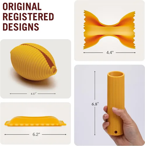 Miniatura 6 de Monkey Business Herramientas de cocina de silicona en caja de regalo/ 4 grandes accesorios de cocina con forma de pasta/ Agarres para ollas Pasta