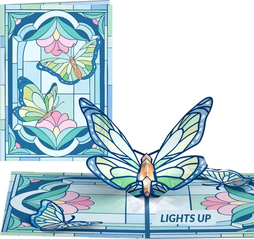 Miniatura 12 de Lovepop Lupine - Tarjeta emergente de colibrí – Tarjetas de felicitación emergentes de colibrí – Tarjeta de cumpleaños 3D – 5 x 7 pulgadas – Sobre