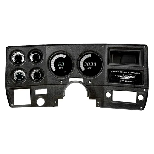 Intellitronix Panel de medidor digital de barras LED para camiones Chevy 1973-1987 – Actualización de panel de tablero de ajuste directo – Blanco