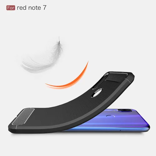 Miniatura 5 de Funda compatible con Xiaomi Redmi Note 7 Caso, Fibra de Carbono Absorción de Choque Slim Case para Xiaomi Redmi Note 7 (Rojo)