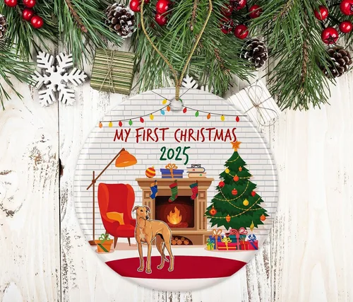 Miniatura 2 de Yanashop88 Adorno de Navidad de galgo, primera Navidad de galgo, adorno para perro, mi primer perro de Navidad, adorno de Navidad para mascotas