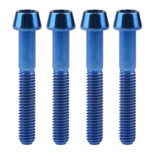 Miniatura 101 de Titanio Ti M6 x 10 16 18 20 25 30 35 40 45 50 55 60 2.559 in Allen - Tornillos hexagonales de 2.559 in, tornillos cónicos, paquete de 4