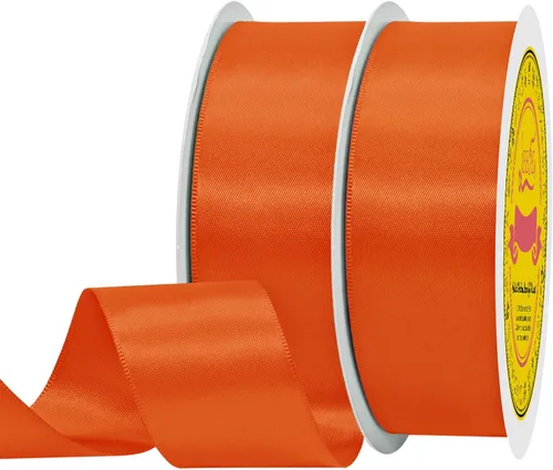 Miniatura 294 de Cinta de satén blanca antigua de doble cara de 1-1/2 pulgadas x 50 yardas, cinta de poliéster para envolver regalos, día de San Valentín, bodas