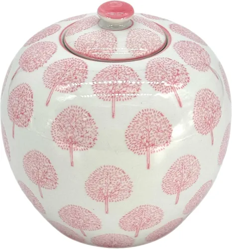 Miniatura 12 de Galt International Tarro Chinoiserie Floral Oscuro Azul de 8" con Tapa, Tarro Decorativo de Jengibre, Centro de Mesa, Tarro de Almacenamiento de Té