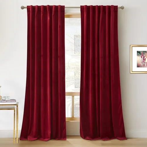 Miniatura 32 de RYB HOME - Cortinas de terciopelo beige, cortinas decorativas resistentes con pestaña trasera, cubierta de privacidad para oscurecer habitación