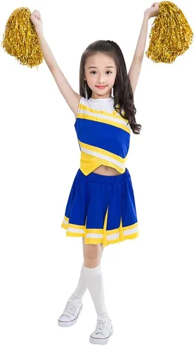 Miniatura 3 de Disfraz de uniforme de animadora de 2 piezas para niñas pequeñas, disfraz completo para cosplay